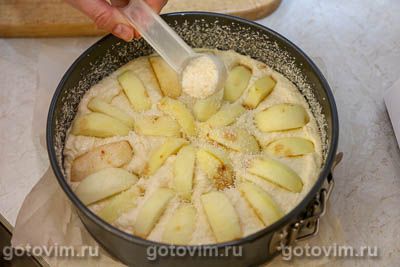 Кокосовый пирог с яблоками