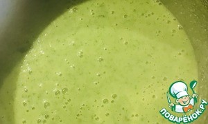 Крем-суп из брокколи с семгой