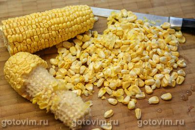 Гарнир из кукурузы в початках с рисом