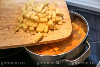 Тыквенный суп с кукурузой и фрикадельками