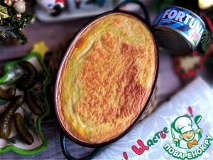 Картофельная запеканка с консервированным тунцом