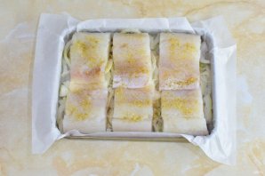 Судак с лимоном в духовке
