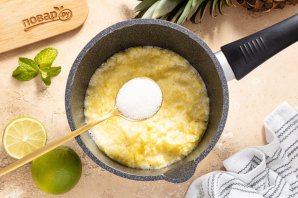 Варенье из ананаса с лаймом и мятой