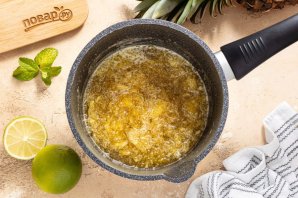 Варенье из ананаса с лаймом и мятой