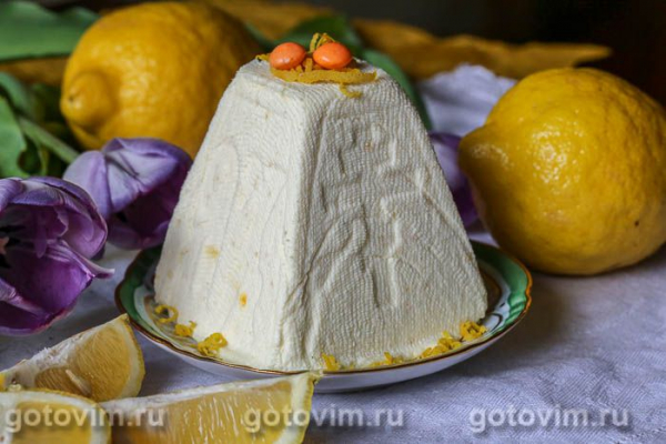Пасха творожная лимонная