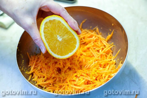 Морковь, жаренная с апельсином и имбирем 